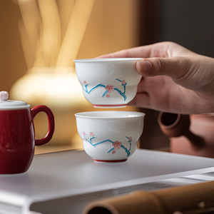 Guanlan Plum Blossom Gourd Cup Porcelain Single <b>Tea</b> Cup For Kung Fu <b>Tea</b> <b>Set</b> - Product Image 1