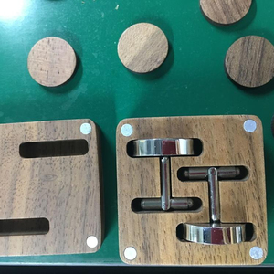 Personnalisé Gravé <span class=keywords><strong>Bois</strong></span> boutons de Manchette avec Boîte-Cadeau Carrée Ensemble pour Garçon D'honneur Mari Cadeaux De Mariage - Product Image 4