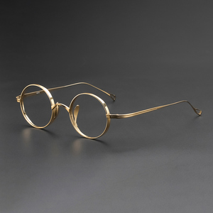 10518 cercle nouveau Vintage pur titane lunettes cadre mode plein cadre Ultra léger plat rond titane cadre