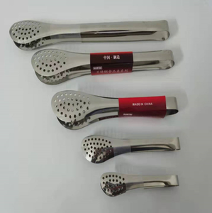 ที่คีบขนมปังสแตนเลส DFT38 ขนาด 5 7 9 12 14 นิ้ว พร้อมรูระบายน้ำ - Product Image 1