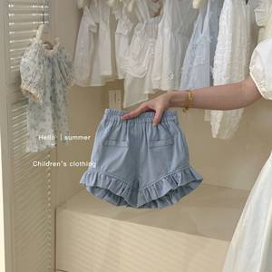 Tongxingyuan Girls Summer Floral Top And Shorts Set Cotton Two Piece Outfit For Children - Product Image 3