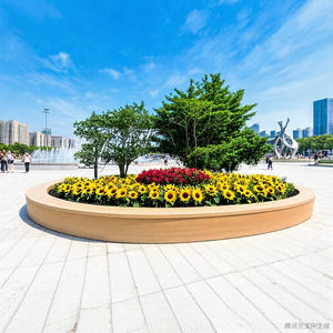 Banc lesté en pierre, moderne, écologique et durable, résistant au vent, avec base lourde, pour plantoirs d'arbres, bacs à fleurs, chaises et abris de jardin, pour parcs extérieurs - Product Image 6