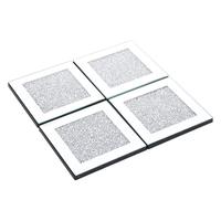 Sous-verre en verre isolant transparent au design minimaliste, fourni directement par le fabricant