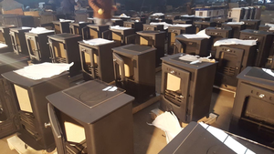 เตาผิงเหล็กหล่อแบบประหยัดพลังงาน ใช้ฟืน สำหรับห้องนั่งเล่นในบ้านพักตากอากาศ ดีไซน์ร่วมสมัย ปรับแต่งได้ 1 - Product Image 6