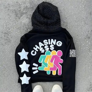Sweats à <span class=keywords><strong>capuche</strong></span> épais d'hiver, sweat à <span class=keywords><strong>capuche</strong></span> surdimensionné pour homme, fabricant de sweats à <span class=keywords><strong>capuche</strong></span>, impression personnalisée sur écran, sweat à <span class=keywords><strong>capuche</strong></span> <span class=keywords><strong>sans</strong></span> manches - Product Image 2