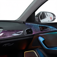 Kit d'éclairage LED ambiant intérieur pour Audi A6 S6 RS6 C7 2012-2018, 12V, avec panneau décoratif en fibre de carbone dynamique effet ciel étoilé