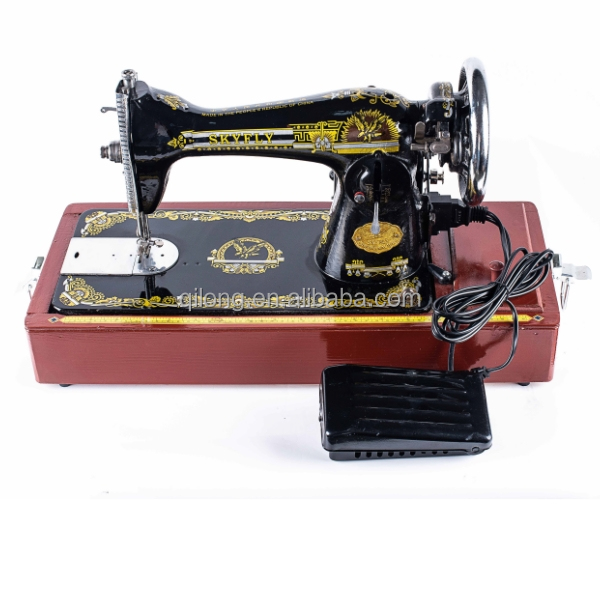 JA2-1 Mini Vintage Electric Sewing Machine with Needle Feed Motor High Speed Single Needle Adjustable Stitch Length for Hotels