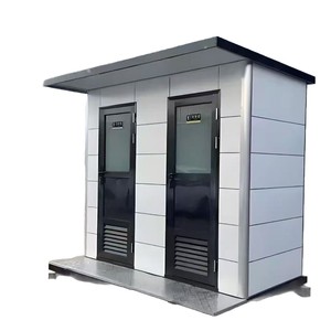 ห้องน้ำเคลื่อนที่กลางแจ้ง ห้องสุขาพีวีซี โครงสร้างเป็นมิตรกับสิ่งแวดล้อม ตามความต้องการ พร้อมเต็นท์อาบน้ำ - Product Image 5
