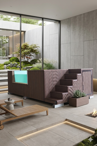 <span class=keywords><strong>Piscine</strong></span> hors sol de luxe en fibre de verre de 3,2 m, fabriquée sur mesure en usine, avec <span class=keywords><strong>escalier</strong></span>, en forme de conteneur d'expédition - Product Image 4