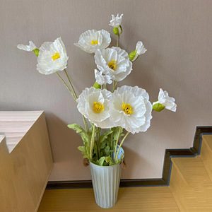 Flor de Amapola Artificial de Seda de 30cm-100cm con Tallo Único para Decoración del Hogar y Accesorios de Fotografía - Product Image 2