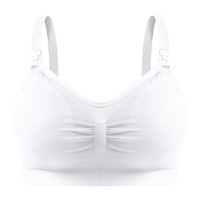 Soutien-gorge d'allaitement sans fil à fermeture avant, grande taille, ajustable, froncé, sans couture, en nylon, style gothique