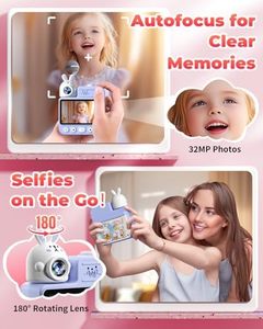 Autofocus Kinderen Digitale <span class=keywords><strong>Camera</strong></span> 3.0 "Paars Instant Print Speelgoed Voor Kinderen Peuters 3-12 Jaar Oude Meisjes Jongens 32Gb Tf Kaart - Product Image 2