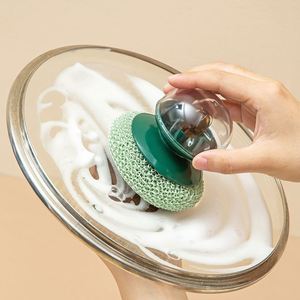 <b>Plastic</b> <b>Kitchen</b> Cleaning Brush Dishwashing and Lazy Washing Artifact That Doesn't Hurt Pots Steel Ball - Product Image 4