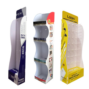 FSC Certified Corrugated Cardboard POS <b>Display</b> <b>Stand</b> Adjustable Multi-Tier Foldable Retail Floor Counter <b>for</b> Enhanced Promotion - Product Image 3