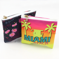 Porte-monnaie de luxe en Polyester imprimé, unisexe, fermeture éclair, porte-monnaie personnalisé, Mini pochette, porte-monnaie