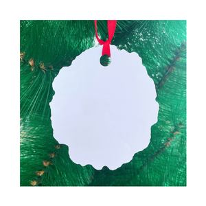 Pièces de bois adorables, lot de 100 pièces, brillants Double face, ornements de noël par Sublimation, blancs - Product Image 6