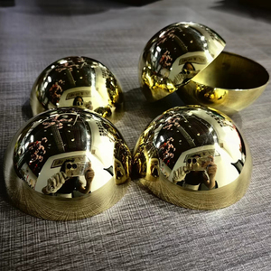 Varios tamaños, 20mm, 100mm, 200mm, 300mm, 500mm, 30mm, latón pulido, 150mm, Media esfera hueca, Media bola, decoración de cobre - Product Image 2