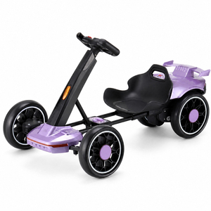 Kart à pédales pas cher pour enfants, avec essieu arrière rapide, pièces de piste gonflable, cadre pliable, électrique et musical - Product Image 3
