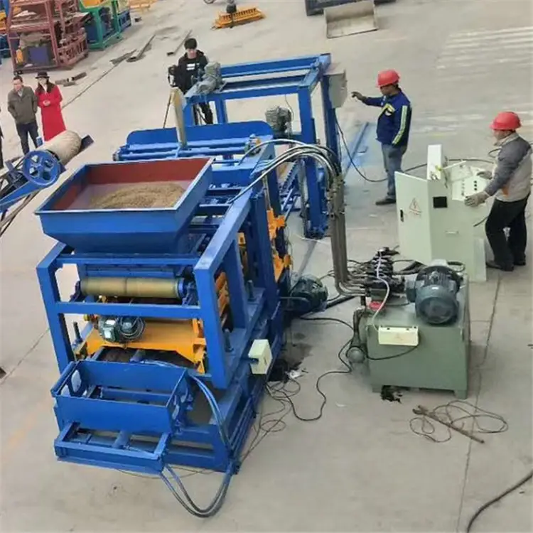 Máquina de ladrillos hidroformados qt415 Sudáfrica para adoquines sólidos huecos