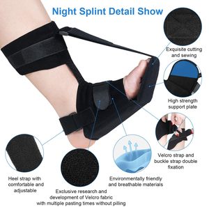 Attelle de <span class=keywords><strong>nuit</strong></span> réglable pour pied tombant, sangle de soutien de la cheville, orthèse plantaire pour hommes et femmes - Product Image 2