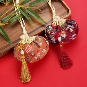 Flower Pattern Drawstring Jewelry Makeup <b>Bag</b> with Tassel <b>Women</b> Retro Storage <b>Pouch</b> Necklace Organizer Fabric Purse Empty Sachet - Product Image 2