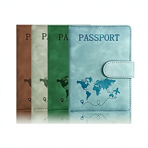 Set de Protección para Pasaporte de Color Sólido con Logotipo Personalizado, de Cuero PU con Cierre Magnético, Porta Pasaporte y Bolsa - Product Image 1