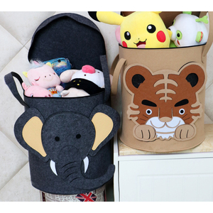 Lavabile cartone animato bambini feltro <span class=keywords><strong>cesto</strong></span> organizzatori di biancheria vari secchio per bambini feltro <span class=keywords><strong>cesto</strong></span> di stoccaggio per bambini frutta - Product Image 4