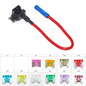 Tiêu chuẩn Mini micro2 cấu hình thấp cầu chì vòi 12V <span class=keywords><strong>32V</strong></span> xe thêm một mạch cầu chì chủ tap con heo đất trở lại Lưỡi Cầu Chì 16awg PVC dây - Product Image 4