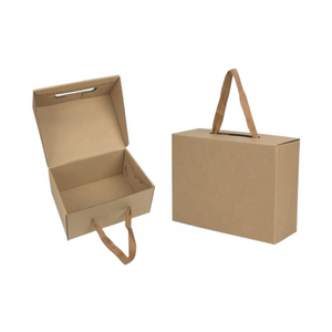 Kraft <b>Paper</b> Storage Boxes Rectangle With Handle Gift Craft Slotted Boxes - Product Image 5