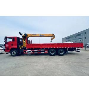 Auto montierter hydraulischer LKW-Kran mit geradem Arm 12-Tonnen-Kran 8,5-Meter-Frachtkasten zum Heben und Ziehen von Fracht bevorzugt - Product Image 2
