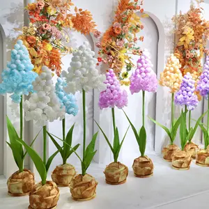 W-208 Large simulation crepe paper flower hyacinth wedding decoration sales office DP point Meichen window layout props