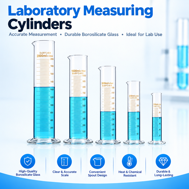 Factory Direct Sale 500ml Lab Measuring Graduated Cylinder with Scale Made in China