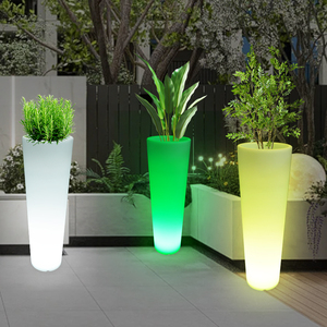 <span class=keywords><strong>Maceta</strong></span> <span class=keywords><strong>con</strong></span> <span class=keywords><strong>luz</strong></span> <span class=keywords><strong>LED</strong></span> impermeable IP65 para decoración del hogar al aire libre, jarrón luminoso colorido para exposición de suelo o colgante - Product Image 1