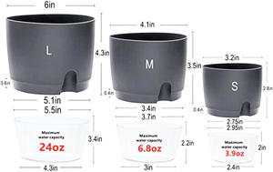 Maceta <span class=keywords><strong>de</strong></span> Plástico <span class=keywords><strong>con</strong></span> Botella <span class=keywords><strong>de</strong></span> Autorriego <span class=keywords><strong>para</strong></span> <span class=keywords><strong>Plantas</strong></span> <span class=keywords><strong>de</strong></span> Interior, Uso en el Hogar y Jardín - Product Image 3