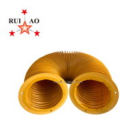 Housse de protection souple pour vérin hydraulique, type accordéon, avec fermeture éclair, tissée, ronde, anti-poussière, avec métal