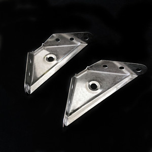 Male Hair Stainless Steel Triangular <b>Bracket</b> 87mm 50mm 0.7mm Thickness For Cabinet Corner Support - Product Image 3