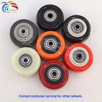 Roulettes de bureau en polyuréthane à roulement à billes, multicolores, diamètre 1,5 et 2 pouces, capacité de charge 50-150 kg, pour meubles
