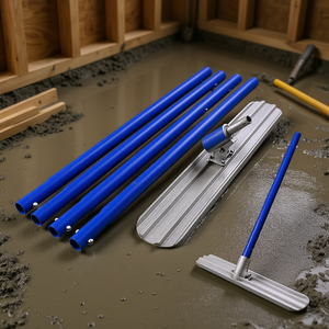 Plaque de finition en alliage magnésium-aluminium pour béton 48''x8'' avec poignées combinables pour le finissage du béton - Product Image 2