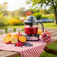 SHANGKAI Citruspers Elektrisch 1,2L Capaciteit 220-240V/100-127V AC 50/60Hz 25/40W 2 Kegels Citrusvruchtenpers