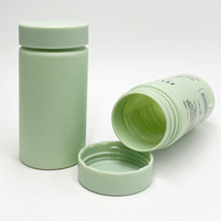 Bouteille de complément alimentaire en plastique PET mat de qualité alimentaire 150 ml 150 CC, flacon vide vert clair pour emballage de vitamines et de produits de santé