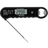Thermomètre numérique pour barbecue, sonde en plastique, écran LCD, alimenté par piles, pour la cuisson des aliments, du four, de la friture, des steaks, de la cuisine
