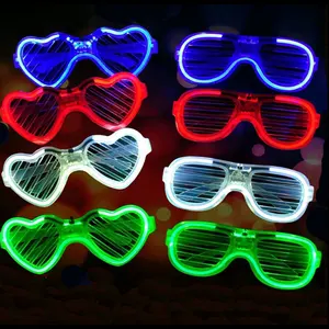 플라스틱 깜박이 LED 셔터 4 색 led 글로우 안경 성인 십대