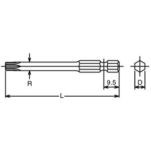 KOKEN - 121H-100-4 Embout hexagonal 1/4 ''-INSERTS EAN 4991644208159 POUR EMBOUTS DE VISSAGE - Product Image 2