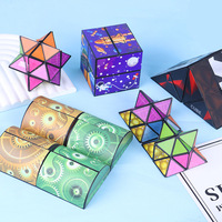 Cube Stéréo Magnétique 3D en Plastique Style Douyin, Jouet Anti-Stress pour Jeunes, Déformation Multi-Formes