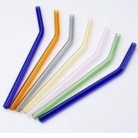 Meilleures ventes Paille en verre borosilicate réutilisable personnalisée pour le lait, le jus et les boissons