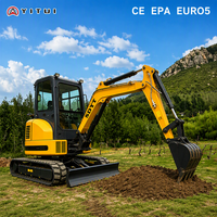 Livraison Gratuite Mini-Excavatrice 3,5 Tonnes Moteur Kubota Personnalisable Idéale pour Fermes, Vergers et Usage Domestique Caractéristiques : Chenilles Extensibles