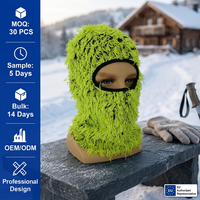 Cagoule tricotée effet vieilli avec logo personnalisé, masque de ski intégral coupe-vent pour sports d'hiver en extérieur, accessoire de tête courant