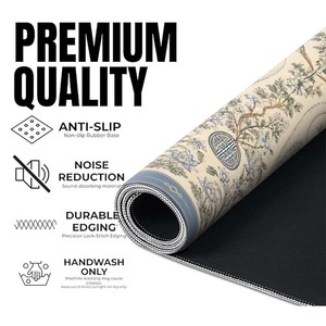 Tapete de Mahjong Chino Oriental de 31.5 Pulgadas, Personalizado con Patrón de Lirio de Cerámica Azul y Blanca, Portátil, para Jugar Mahjong - Product Image 3