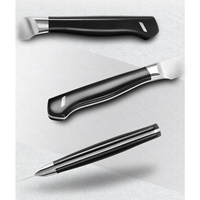Lot de 6 couteaux à steak allemands en acier 1.4116, lame pleine longueur de 5 pouces, manche ergonomique en ABS, lame dentelée, vente en gros