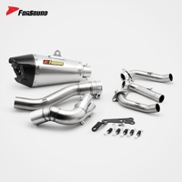 Sistema de escape para motocicleta Forsound Factory, precio mayorista, sistema deslizante de fibra de carbono Alpha con salida inferior para MT-09 MT09